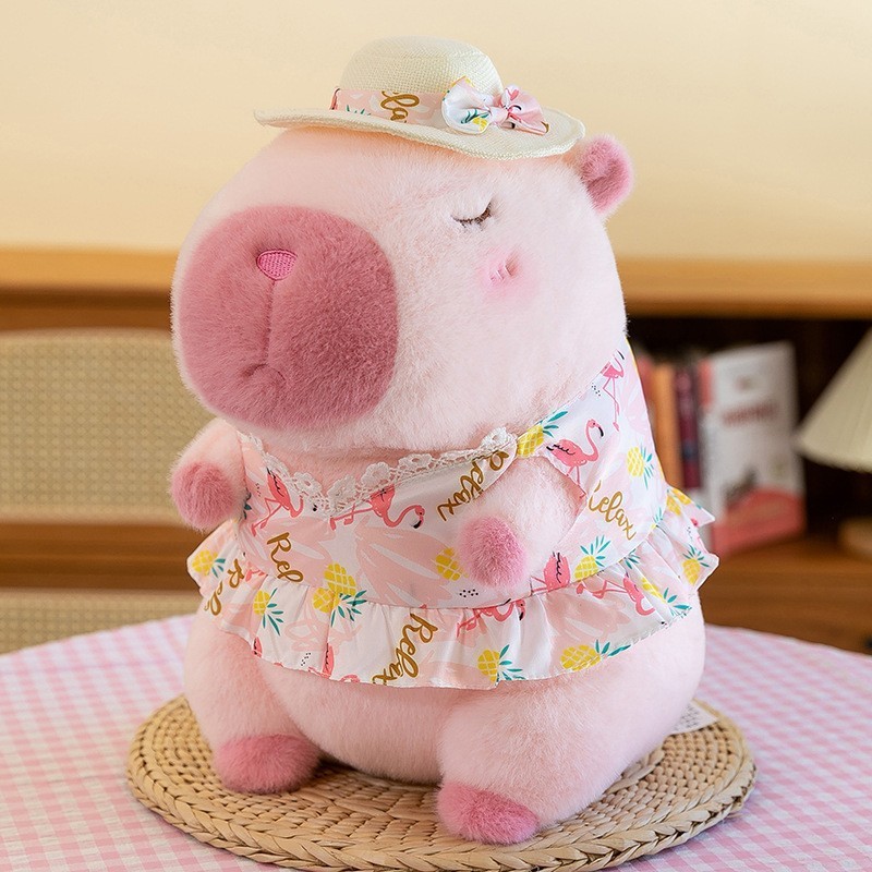 Adorable Capybara Backpack Kawaii plush stuffed animal with Fluffy Adjustable shoulder strap,KingKong Toys