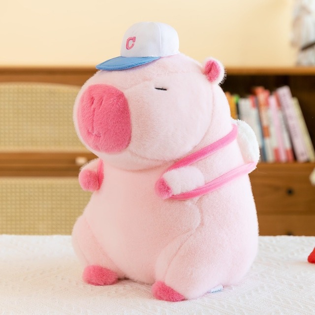 Adorable Capybara Backpack Kawaii plush stuffed animal with Fluffy Adjustable shoulder strap,KingKong Toys