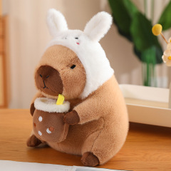 Adorable Capybara Backpack Kawaii plush stuffed animal with Fluffy Adjustable shoulder strap,KingKong Toys