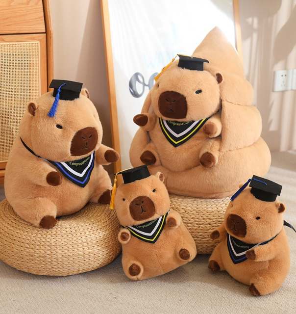 Adorable Capybara Backpack Kawaii plush stuffed animal with Fluffy Adjustable shoulder strap,KingKong Toys