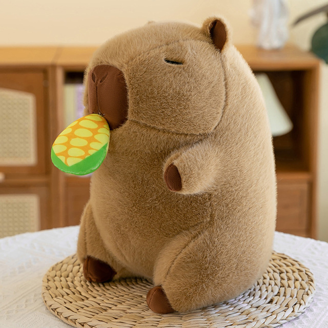 Adorable Capybara Backpack Kawaii plush stuffed animal with Fluffy Adjustable shoulder strap,KingKong Toys