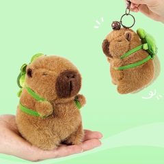 Cute Capybara Plush Keychain Realistic Capybara Stuffed Animals Plush Toy with Turtle Backpack Pendant for kids bag,KingKong Toys
