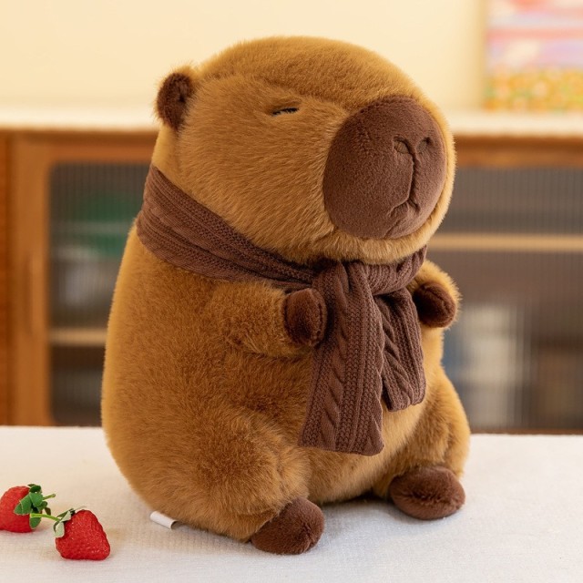 Adorable Capybara Backpack Kawaii plush stuffed animal with Fluffy Adjustable shoulder strap,KingKong Toys