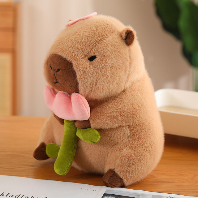 Adorable Capybara Backpack Kawaii plush stuffed animal with Fluffy Adjustable shoulder strap,KingKong Toys