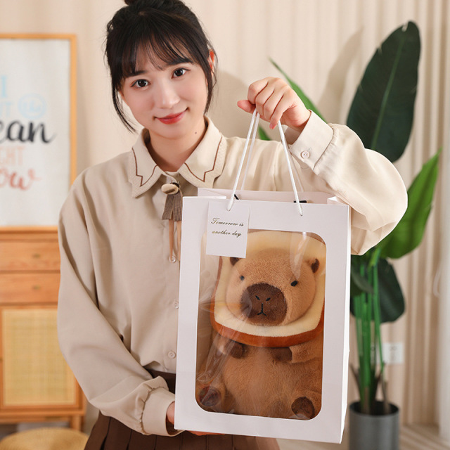 Adorable Capybara Backpack Kawaii plush stuffed animal with Fluffy Adjustable shoulder strap,KingKong Toys