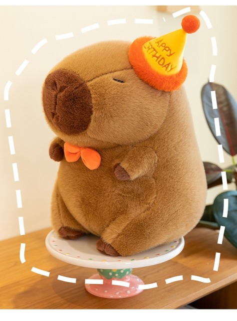 Adorable Capybara Backpack Kawaii plush stuffed animal with Fluffy Adjustable shoulder strap,KingKong Toys