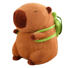 Adorable Capybara Backpack Kawaii plush stuffed animal with Fluffy Adjustable shoulder strap,KingKong Toys