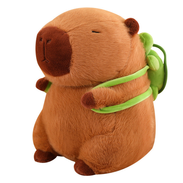 Adorable Capybara Backpack Kawaii plush stuffed animal with Fluffy Adjustable shoulder strap,KingKong Toys