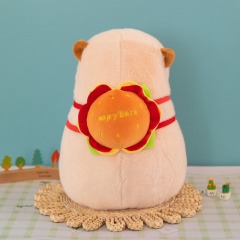 Adorable Capybara Backpack Kawaii plush stuffed animal with Fluffy Adjustable shoulder strap,KingKong Toys