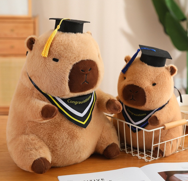 Adorable Capybara Backpack Kawaii plush stuffed animal with Fluffy Adjustable shoulder strap,KingKong Toys