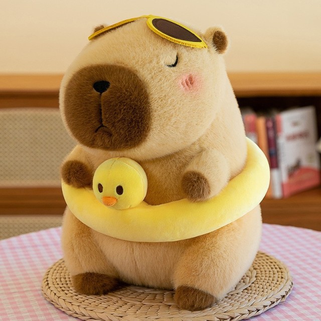 Adorable Capybara Backpack Kawaii plush stuffed animal with Fluffy Adjustable shoulder strap,KingKong Toys