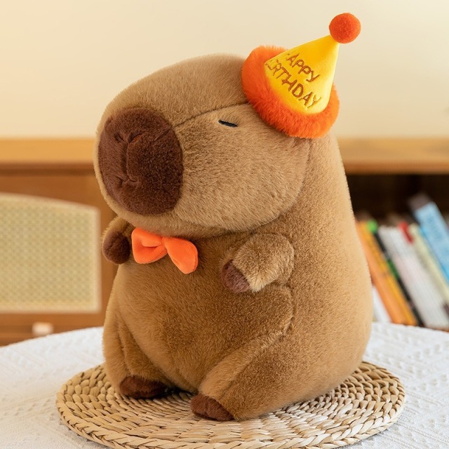 Adorable Capybara Backpack Kawaii plush stuffed animal with Fluffy Adjustable shoulder strap,KingKong Toys