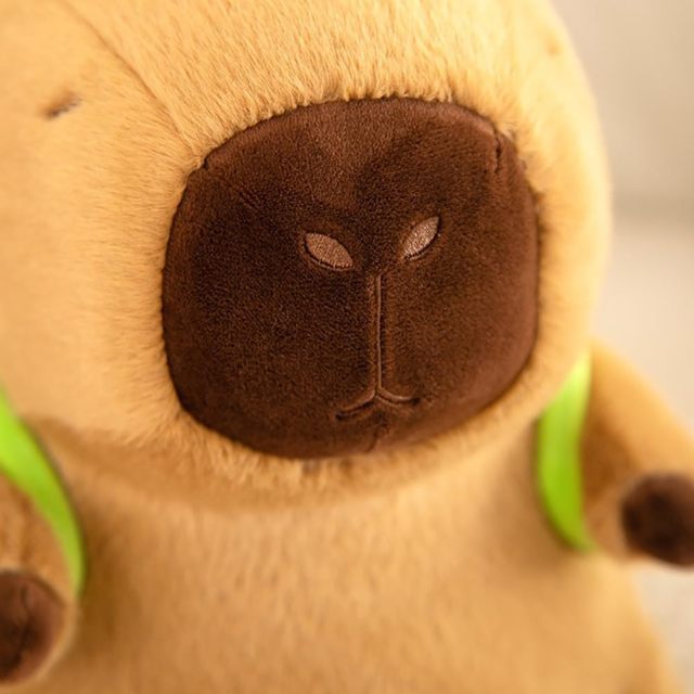 Adorable Capybara Backpack Kawaii plush stuffed animal with Fluffy Adjustable shoulder strap,KingKong Toys