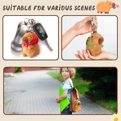 Cute Capybara Plush Keychain Realistic Capybara Stuffed Animals Plush Toy with Turtle Backpack Pendant for kids bag,KingKong Toys