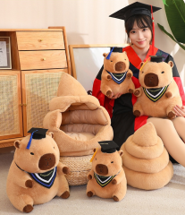 Adorable Capybara Backpack Kawaii plush stuffed animal with Fluffy Adjustable shoulder strap,KingKong Toys