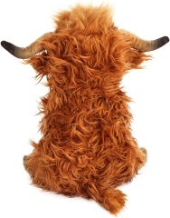 Highland Cow Stuffed Animals Microwavable Heating Pad Soft Fluffy Realistic Cow Plush Toy for Anxiety,KingKong Toys