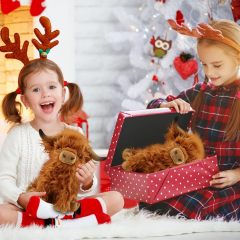 Highland Cow Stuffed Animals Microwavable Heating Pad Soft Fluffy Realistic Cow Plush Toy for Anxiety,KingKong Toys