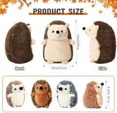 Hedgehog Stuffed Animal Large Mommy Hedgehog Plush Toys with 4 Baby Soft Cuddly Plushie Toy Sets for Birthday Gifts,KingKong Toys