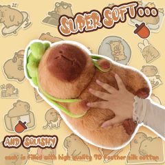 Capybara Stuffed Animals Toys Kawaii Rodents Plushie Toys With Turtle Backpack Cute Capybara Doll Gift for Kids and Home Decoration,KingKong Toys