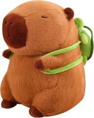 Capybara Stuffed Animals Toys Kawaii Rodents Plushie Toys With Turtle Backpack Cute Capybara Doll Gift for Kids and Home Decoration,KingKong Toys