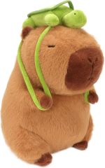 Capybara Stuffed Animals Toys Kawaii Rodents Plushie Toys With Turtle Backpack Cute Capybara Doll Gift for Kids and Home Decoration,KingKong Toys