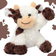 Adorable Plush Cow Toy Floppy Dairy Cattle Soft Stuffed Animal Cute Birthday Gifts for Boys Girls Kids Toddlers,KingKong Toys