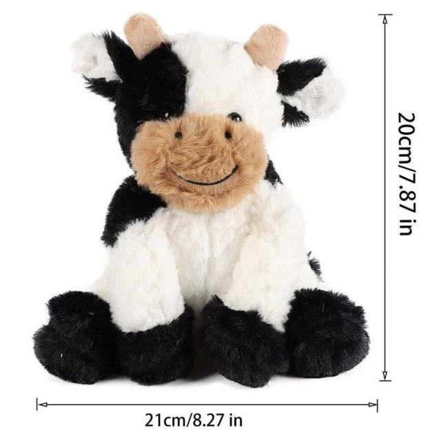 Adorable Plush Cow Toy Floppy Dairy Cattle Soft Stuffed Animal Cute Birthday Gifts for Boys Girls Kids Toddlers,KingKong Toys