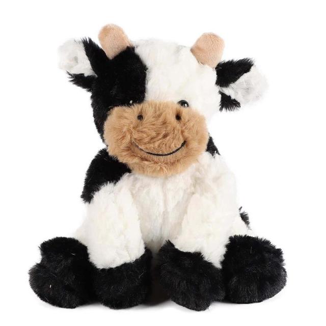 Adorable Plush Cow Toy Floppy Dairy Cattle Soft Stuffed Animal Cute Birthday Gifts for Boys Girls Kids Toddlers,KingKong Toys