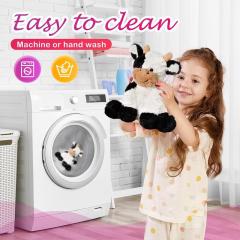 Adorable Plush Cow Toy Floppy Dairy Cattle Soft Stuffed Animal Cute Birthday Gifts for Boys Girls Kids Toddlers,KingKong Toys