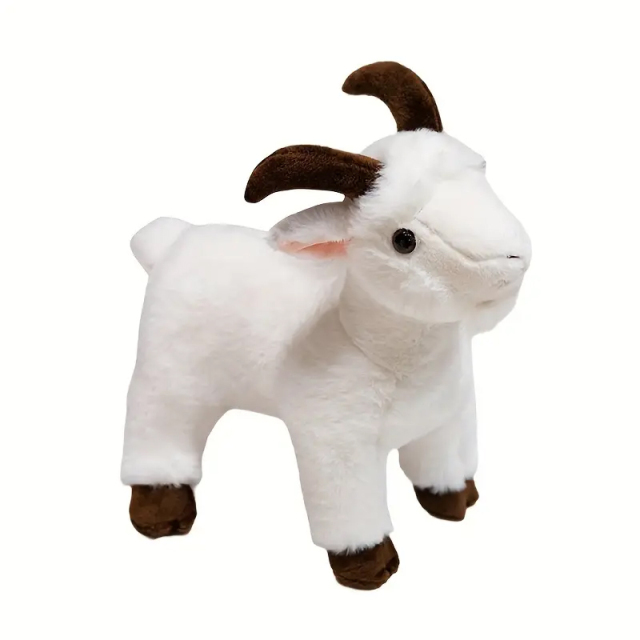 Diy Goat Plush Toy black short Fabric Stuffed plushies white sheep Toys,KingKong Toys