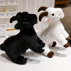 Diy Goat Plush Toy black short Fabric Stuffed plushies white sheep Toys,KingKong Toys