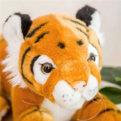 Soft Cotton Plush Stuffed Animal Toys Tiger Elephant Lion Raccoon Zebra Embroidered Design Comforter Function Birthday Occasion,KingKong Toys