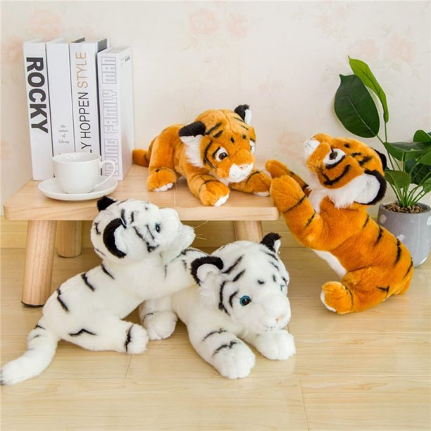 Soft Cotton Plush Stuffed Animal Toys Tiger Elephant Lion Raccoon Zebra Embroidered Design Comforter Function Birthday Occasion,KingKong Toys