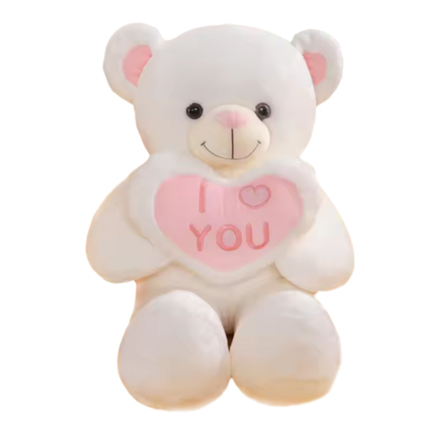 Valentine's Day Teddy Bear Soft Cotton Red Heart 'I Love You' Stuffed Animals Toys Gifts,KingKong Toys