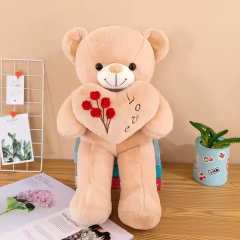 Valentine's Day Teddy Bear Soft Cotton Red Heart 'I Love You' Stuffed Animals Toys Gifts,KingKong Toys
