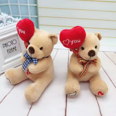 Teddy Bear Love You Gifts Soft material Red Heart Stuffed Toys plushie Birthday Gifts,KingKong Toys