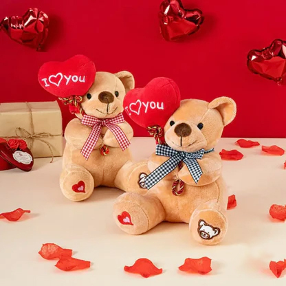 Teddy Bear Love You Gifts Soft material Red Heart Stuffed Toys plushie Birthday Gifts,KingKong Toys