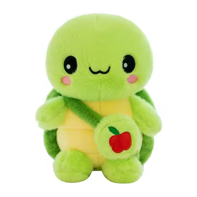 Green 38cm Turtle Plush Stuffed Animal Comforter with Embroidered Techniques Soft Hugging Pillow,KingKong Toys