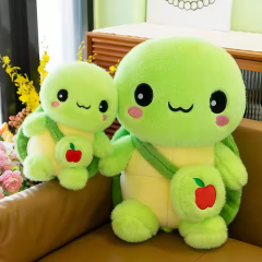 Green 38cm Turtle Plush Stuffed Animal Comforter with Embroidered Techniques Soft Hugging Pillow,KingKong Toys