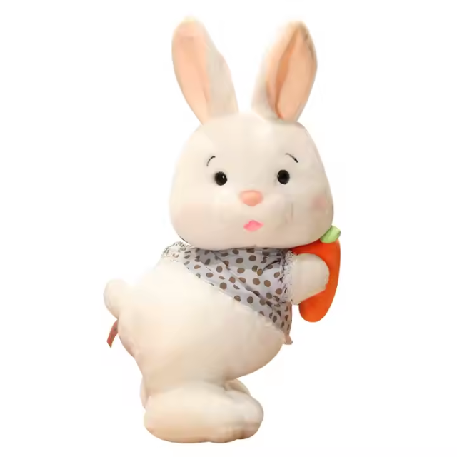 Customizable Cute Soft Plush Easter Bunny Toys Rabbit Carrot Stuffed Animal Toy PP Cotton Filled,KingKong Toys