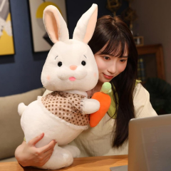 Customizable Cute Soft Plush Easter Bunny Toys Rabbit Carrot Stuffed Animal Toy PP Cotton Filled,KingKong Toys
