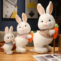 Customizable Cute Soft Plush Easter Bunny Toys Rabbit Carrot Stuffed Animal Toy PP Cotton Filled,KingKong Toys
