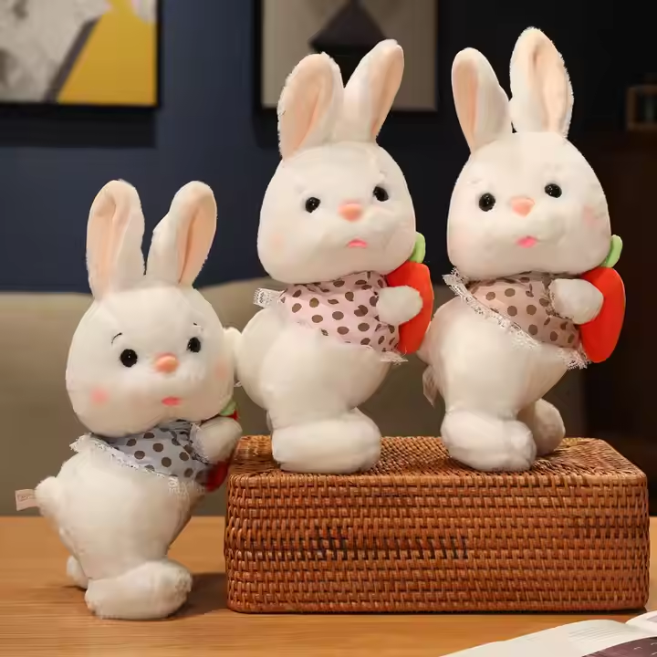 Customizable Cute Soft Plush Easter Bunny Toys Rabbit Carrot Stuffed Animal Toy PP Cotton Filled,KingKong Toys
