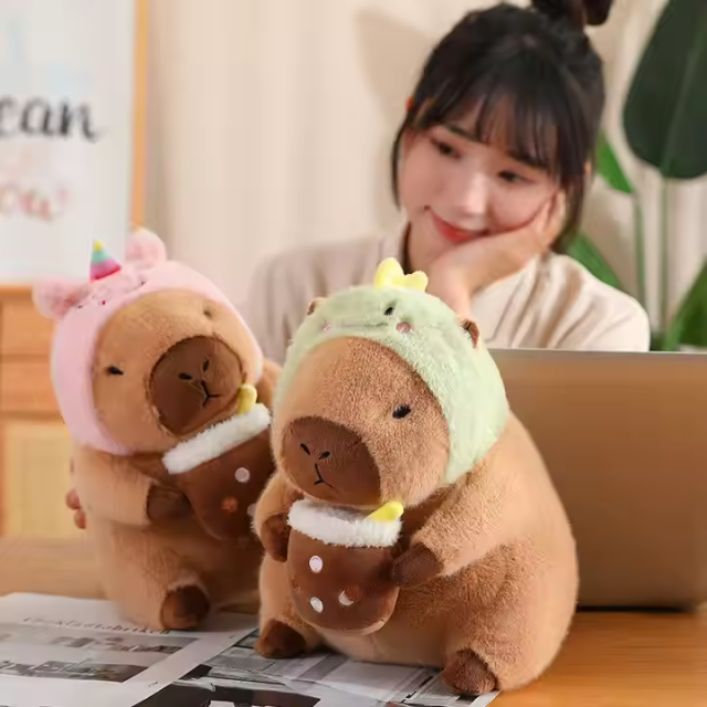 En71 ODM Patch Capybara Doll Handmade Pillow Animal Stuffed Plush Toy Super Soft Material Toys,KingKong Toys
