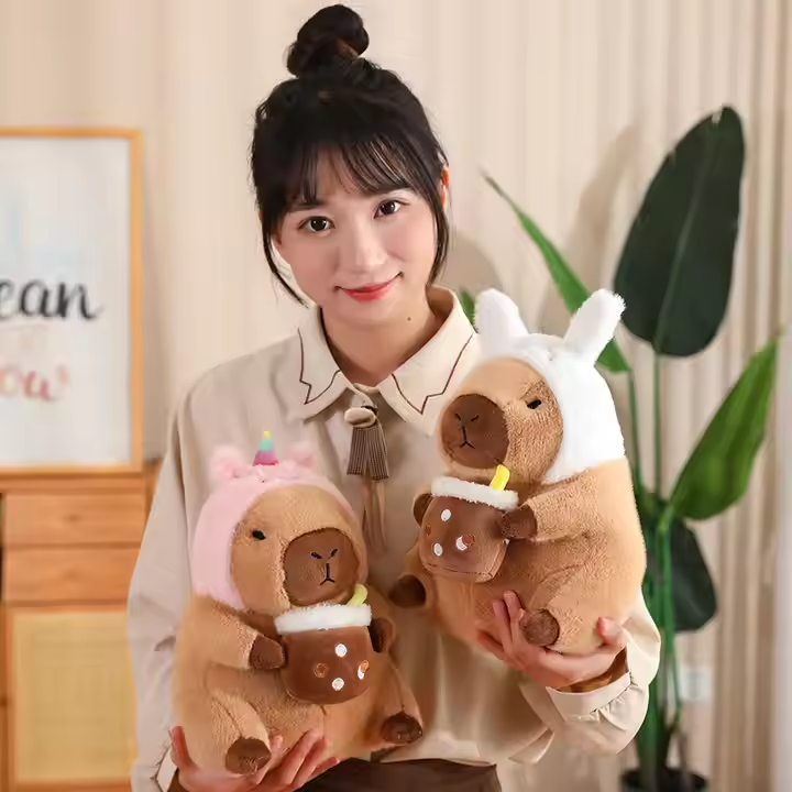 En71 ODM Patch Capybara Doll Handmade Pillow Animal Stuffed Plush Toy Super Soft Material Toys,KingKong Toys