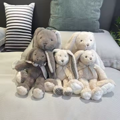 Cartoon White Plush Toy Soft Long Ears Rabbit Cute Unisex Plushies Toy for Kids Gifts,KingKong Toys