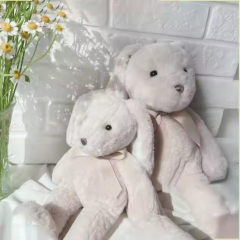 Cartoon White Plush Toy Soft Long Ears Rabbit Cute Unisex Plushies Toy for Kids Gifts,KingKong Toys