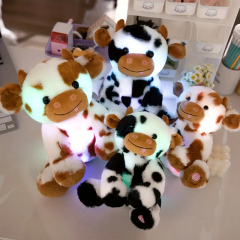 Luminous Cow Toy for Birthday LED Light Animal Soft Stuffed Toys Noctilucent Gifts Plush Fabric PP Cotton Filling,KingKong Toys