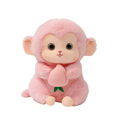 Autism Doll Monkey Toys Manufacturer Stuffed Animal Plush Toy Super Soft Plushies Pink Monkey with Peach,KingKong Toys