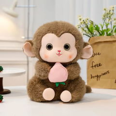 Autism Doll Monkey Toys Manufacturer Stuffed Animal Plush Toy Super Soft Plushies Pink Monkey with Peach,KingKong Toys